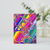 Abstracte kunst voor regenboogblast briefkaart (Staand voorkant)