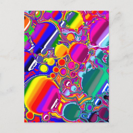 Abstracte kunst voor regenboogblast briefkaart (Voorkant)