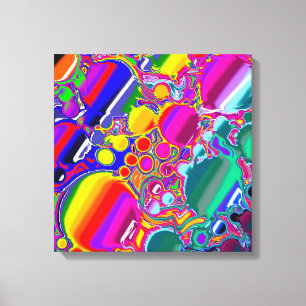 Abstracte kunst voor regenboogblast canvas afdruk
