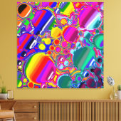 Abstracte kunst voor regenboogblast canvas afdruk (Insitu (Woonkamer))