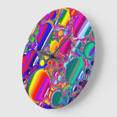 Abstracte kunst voor regenboogblast grote klok (Hoek)