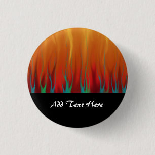 Abstracte Kunst - Vuur - Achtergrond Vlammen Ronde Button 3,2 Cm