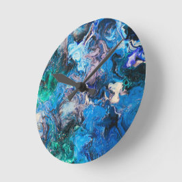Abstracte kunst wandklok ronde klok