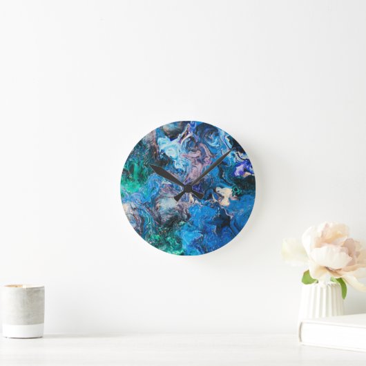 Abstracte kunst wandklok ronde klok (Huis)