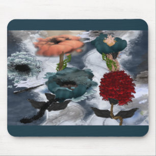 Abstracte Kunst Waterverf Floral Muismat