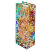 Abstracte Kunst Wijn Cadeautas (Voorkant Gekanteld)