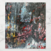 Abstracte kunst  wijn etiket (Enkel label)