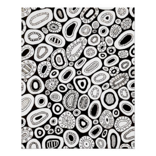 Abstracte Kunst Willekeurige Blob-vormen Perfect Poster