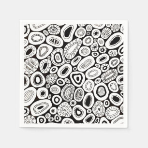 Abstracte Kunst Willekeurige Blob-vormen Servet