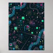 Abstracte Kunst: Winterhemels Poster (Voorkant)