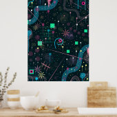Abstracte Kunst: Winterhemels Poster (Keuken)