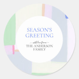 Abstracte Kunst Zalig Kerstfeest Kerstpresentje Kl Ronde Sticker