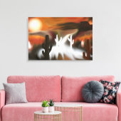 Abstracte Kunst Zuidwest Vuur en IJs Canvas Afdruk (Insitu (Woonkamer))