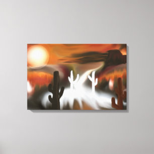 Abstracte Kunst Zuidwest Vuur en IJs Canvas Afdruk