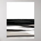 Abstracte Kunst, Zwart Tan & Wit, Modern Statement Poster (Voorkant)