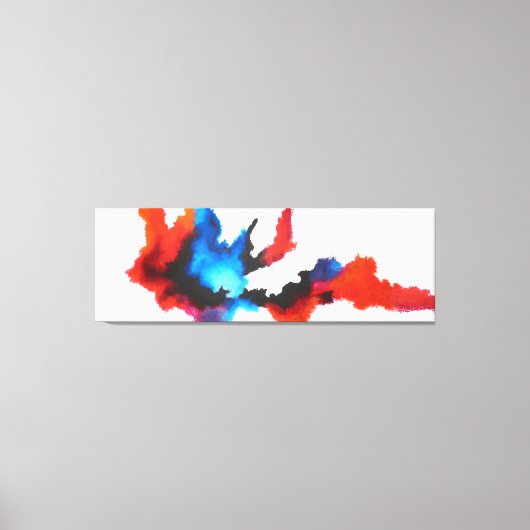 Abstracte Kunst Zwart Wit Expressionistisch Schild Canvas Afdruk (Voorkant)