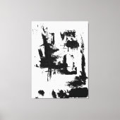 Abstracte Kunst, Zwart-wit Extra groot canvas (Voorkant)