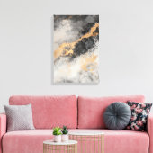 Abstracte kunst zwart-wit moderne woonkamer canvas afdruk (Insitu (Woonkamer))