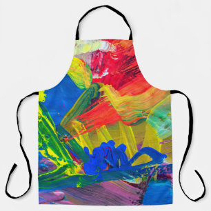 Abstracte kunstachtergrond. Met de hand geschilder Schort