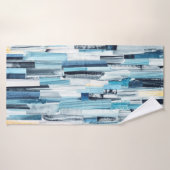 Abstracte kunstachtergrond met multicolor strepen badhanddoek (Badhanddoek)
