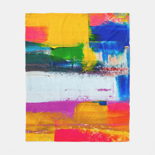 Abstracte kunstachtergrond. Moderne kunst. Meerkle Fleece Deken