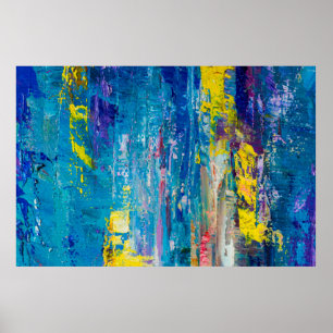 Abstracte kunstachtergrond. Olieverf op canvas. C Poster
