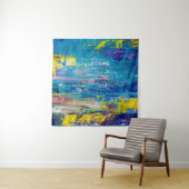 Abstracte kunstachtergrond. Olieverf op canvas. C Wandkleed (In Situ (horizontaal))