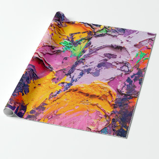 Abstracte kunstachtergrond. Olieverf op canvas. M Cadeaupapier