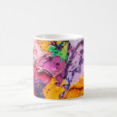 Abstracte kunstachtergrond. Olieverf op canvas. M Koffiemok (Center)