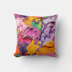 Abstracte kunstachtergrond. Olieverf op canvas. M Kussen