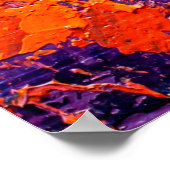 Abstracte kunstachtergrond. Olieverf op canvas. M Poster (Hoek)