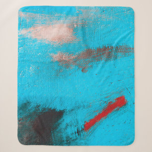 Abstracte Kunstachtergrond, verf, fijn, blauw, can Sherpa Deken