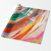 Abstracte kunstachtergrondolieverf penseelstreken. cadeaupapier (Uitgerold)