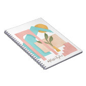 Abstracte kunstarchitectuurillustratie Modern Notitieboek (Rechterzijde)