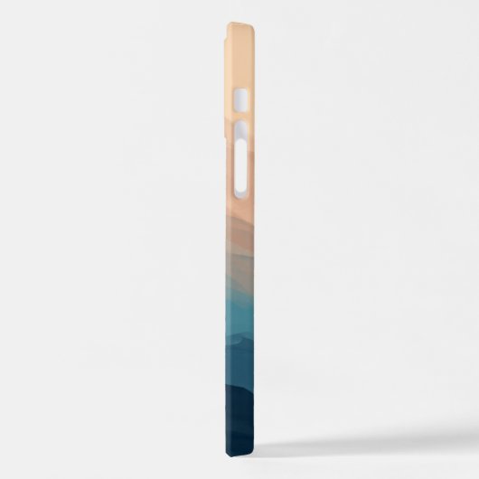 Abstracte kunstblindroze en blauwe Waterverf iPhone Hoesje (Linkerkant)