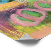 Abstracte kunstbloemen - botanische verf poster (Hoek)