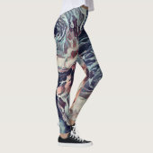 Abstracte kunstborstel gestructureerde rozen afdru leggings (Rechts)