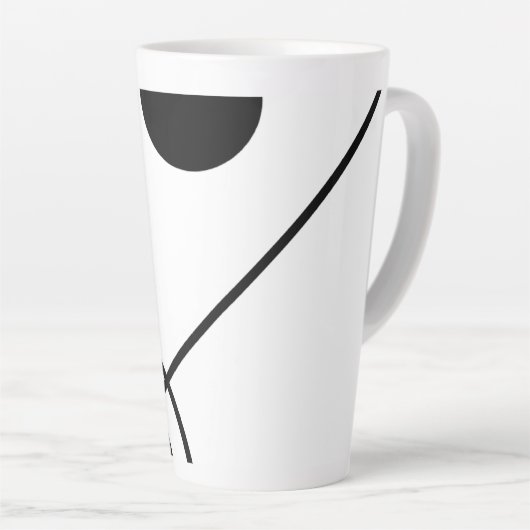 Abstracte kunstborstels latte mok (Rechterhoek)