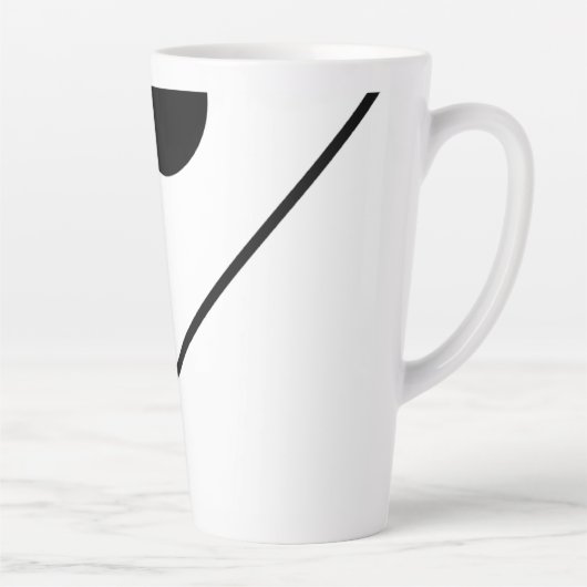 Abstracte kunstborstels latte mok (Rechts)