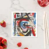 Abstracte kunstborstels met stapelwijze en handsch servetten (Insitu)