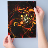 Abstracte kunstbrochure met hartslag flyer (Hand)