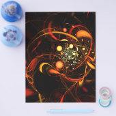 Abstracte kunstbrochure met hartslag flyer (Enkel)