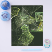 Abstracte kunstbrochure met twisted Balance Flyer (Enkel)