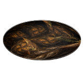 Abstracte kunstcirkel voor moeder aarde snijplank (Hoek)