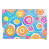 Abstracte Kunstcirkels Fel Kleuren Aangepaste Naam Kussensloop (Voorkant-Links)