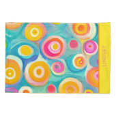 Abstracte kunstcirkels voor heldere kleuren, aange kussensloop (Achterkant-Links)