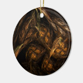 Abstracte kunstcirkelvormgeving moeder aarde keramisch ornament (Links)