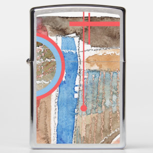 abstracte kunstcollage, gemengde media en waterver