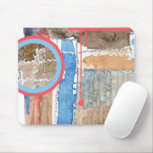 abstracte kunstcollage, gemengde media en waterver muismat (Met muis)