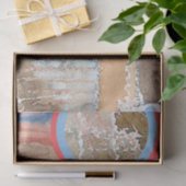 abstracte kunstcollage, gemengde media en waterver tissuepapier (Geschenk)